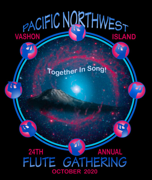 2020 Pacific Northwest Flute Gathering T-shirt design