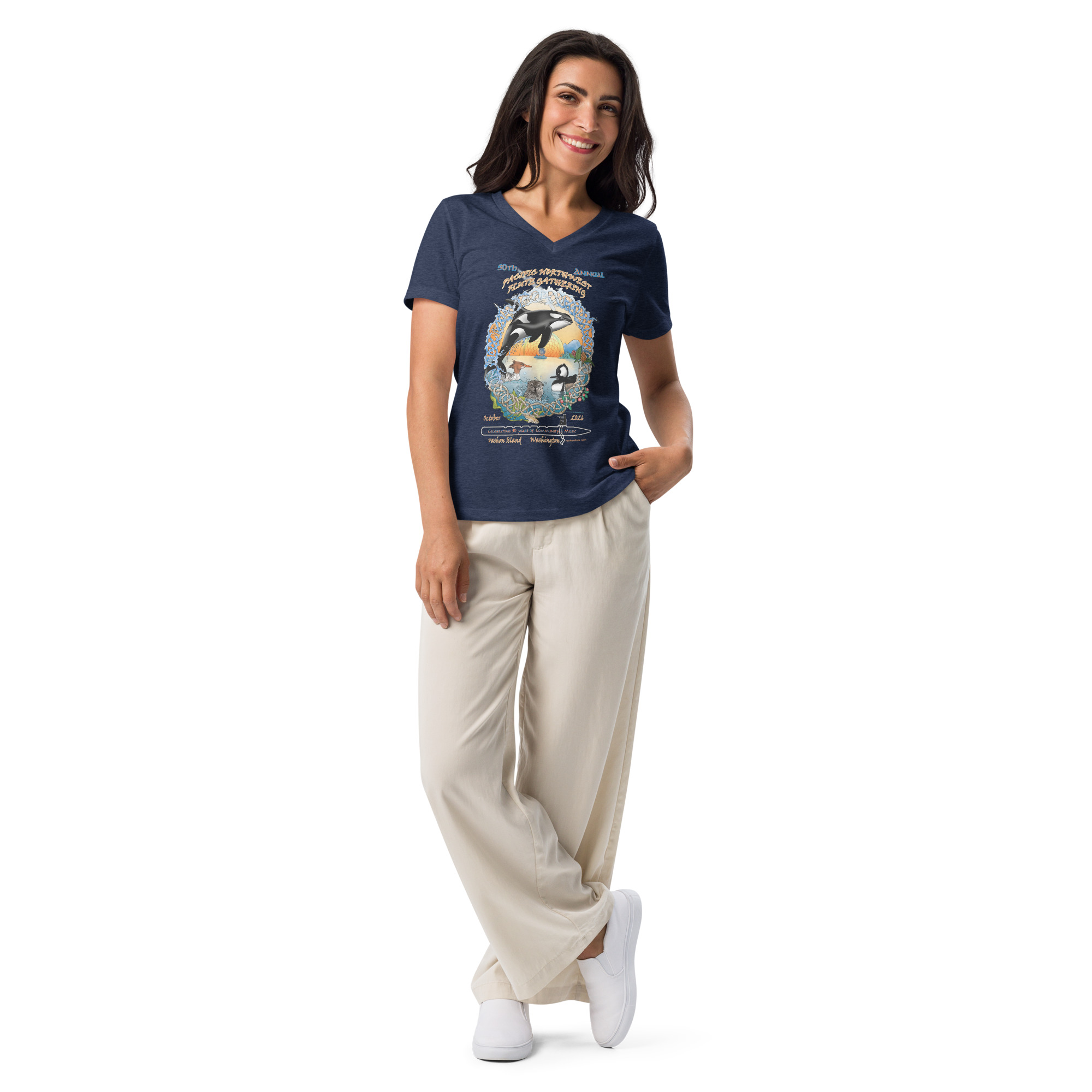 2026 Retreat Women's V-neck T-shirt - short sleeve (free shipping) - Multiple color choices - Image 4