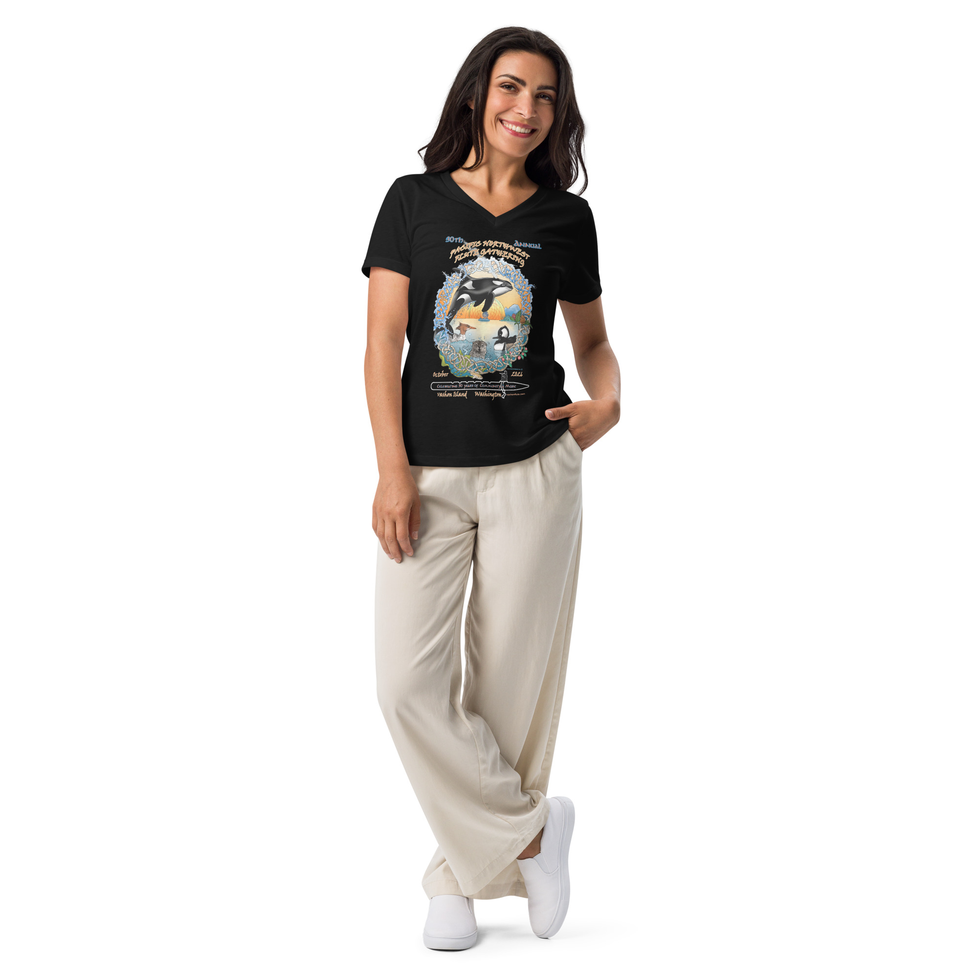 2026 Retreat Women's V-neck T-shirt - short sleeve (free shipping) - Multiple color choices - Image 3