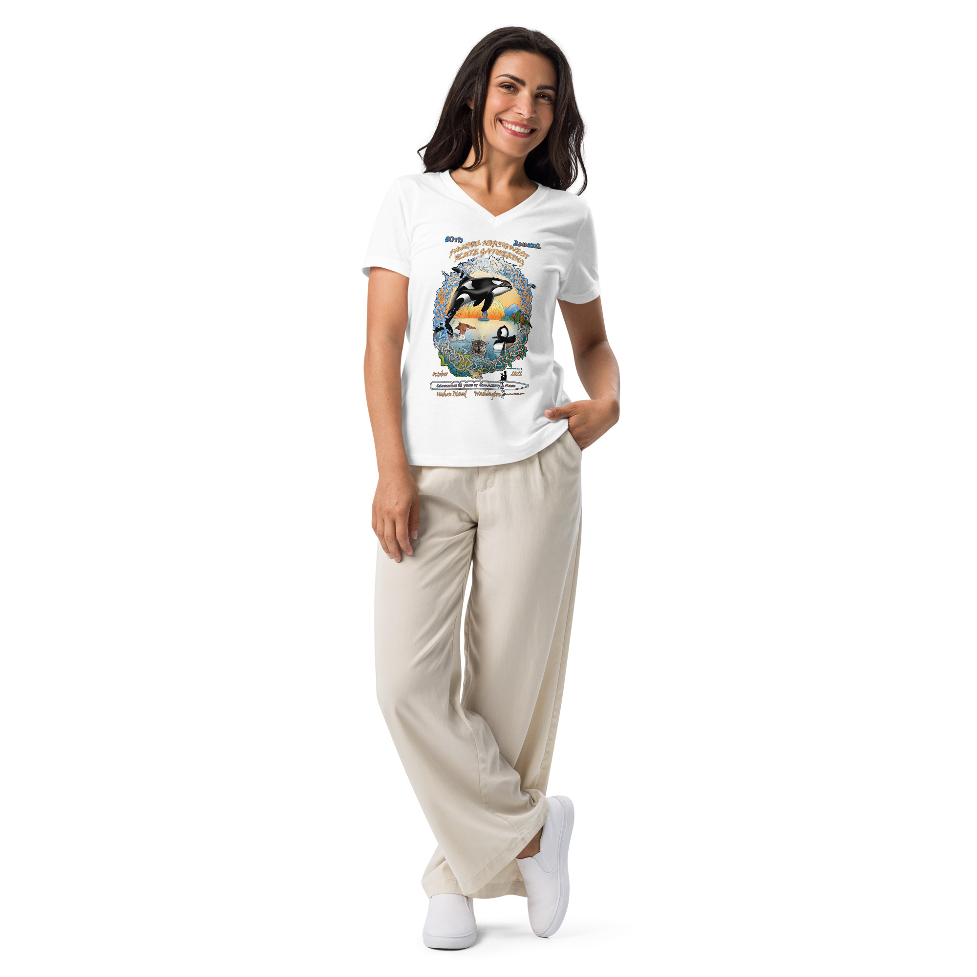 2026 Retreat Women's V-neck T-shirt - short sleeve (free shipping) - Multiple color choices - Image 5